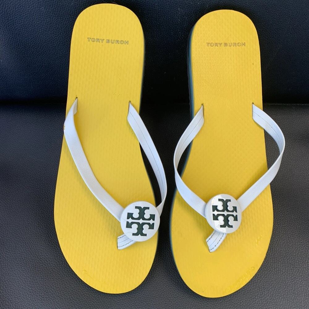 Tory Burch Yellow Flip Flops Sz 9